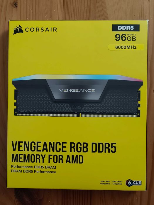 Corsair Vengeance RGB DDR5 RAM 96GB(2x48GB) 6000MHz CMH96GX5M2E6000Z36