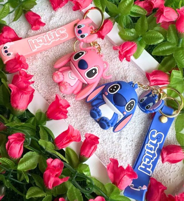 Porta-Chaves Stitch & Angel