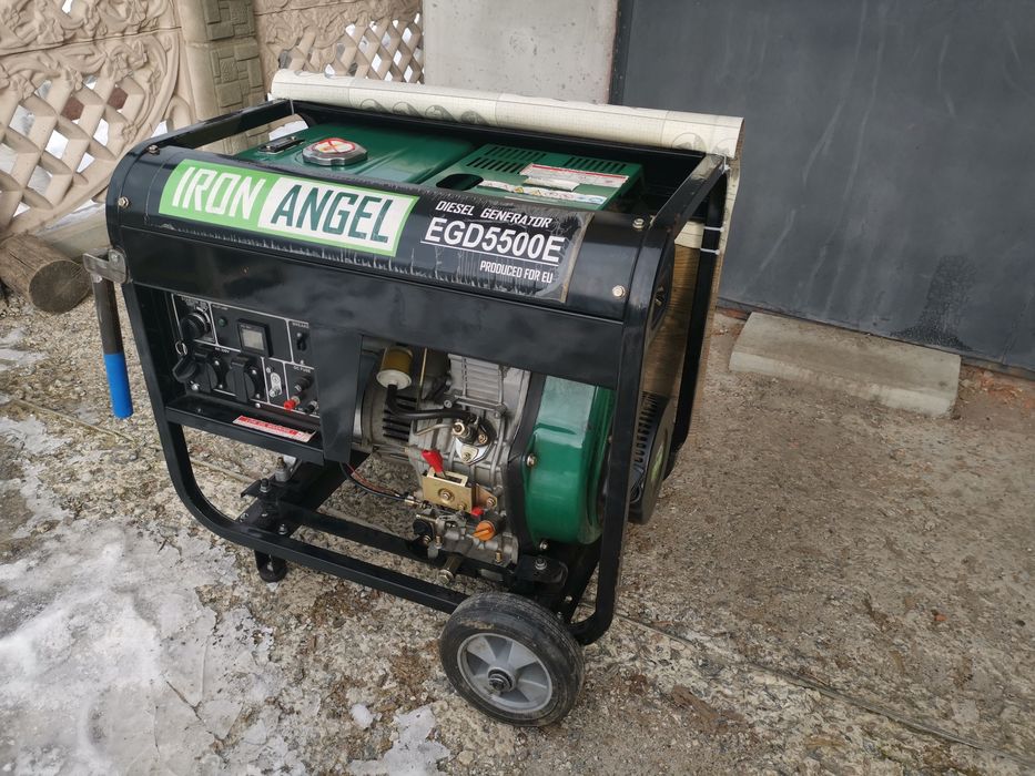 Дизельный однофазний генератор 5.5 кВт iron angel