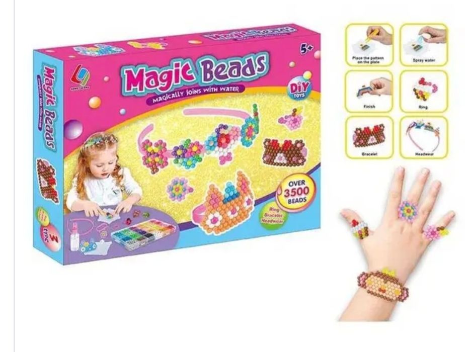 Аква мозаїка аквамозаїка 3500 кульок обруч, браслет, каблучки 2 платф.