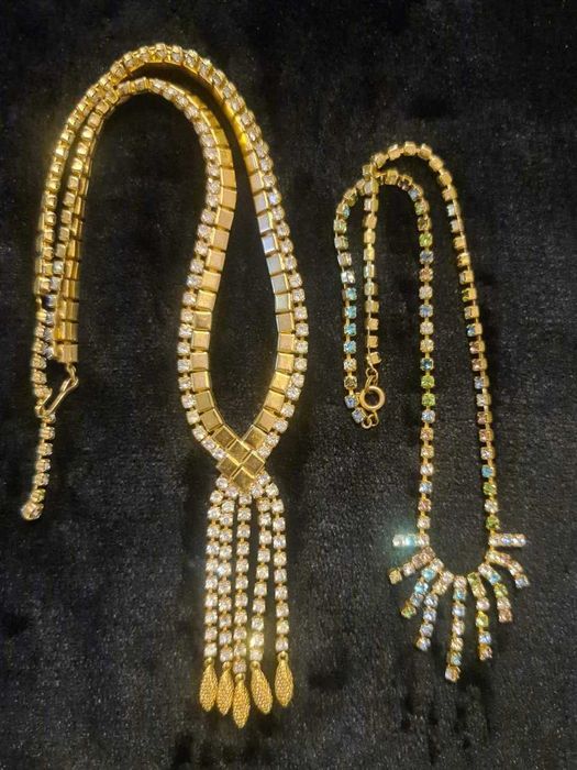 Кольє чокер намисто ланцюжок кулон підвіска сережки вінтаж стрази