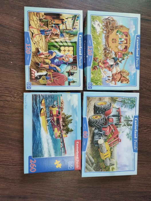 4 Pudełek puzzli