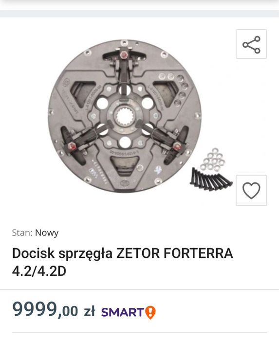 Docisk sprzegła ZETOR  FORTERRA 4.2/4.2D luk    350 mm nowy