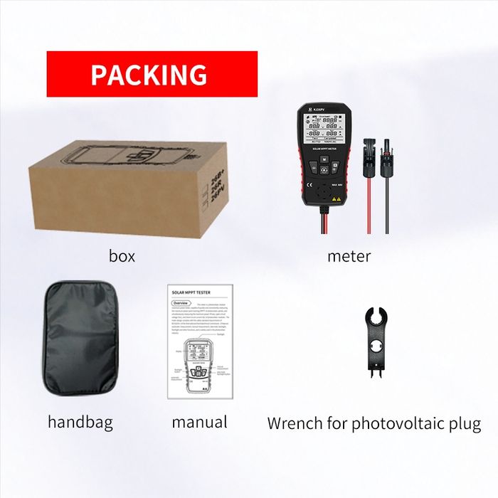 Тестер солнечных панелей с МРРТ трекером  KJ26PV