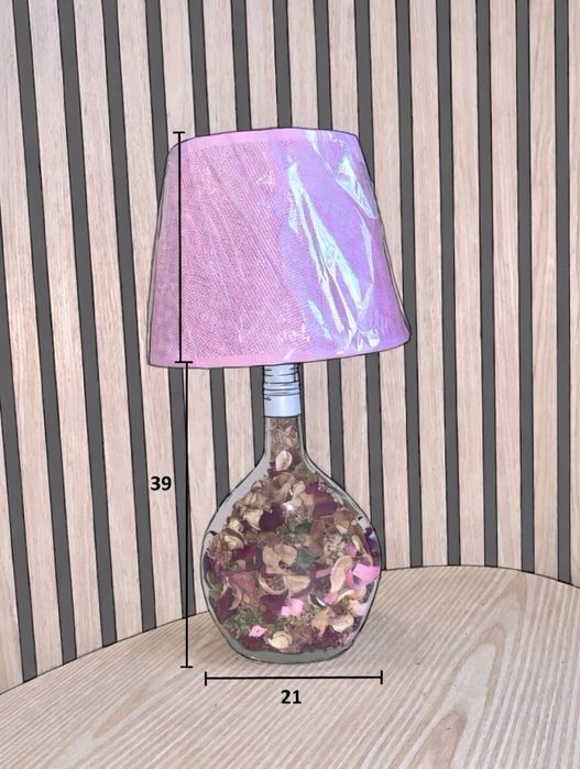 Candeeiro garrafa Vinho Rose ideal para decoraçao peças únicas.