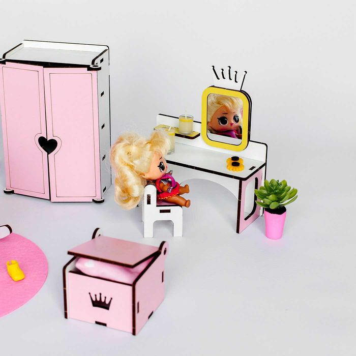 Меблі для ляльок Лол в ляльковий будиночок Спальня мебель для кукол