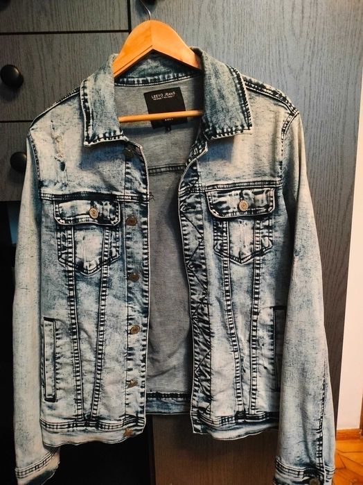 Kurtka Jeansowa młodzieżowa chłopięca rozm. S LEEYO JEANS