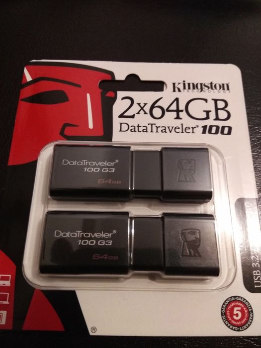 Слайдери Kingston DataTraveler100 G3 2x64GB | USB 3.2 | Нові