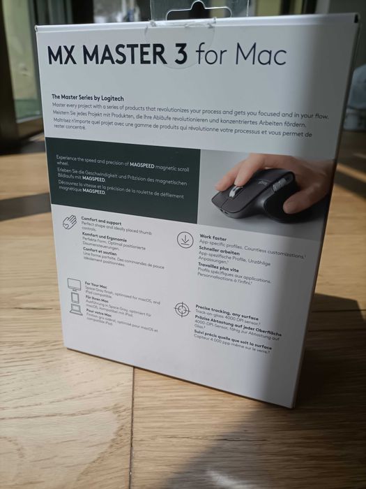 Logitech MX Master 3 for Mac | Rato Wireless Bluetooth | Ergonomia Premium | Com Caixa