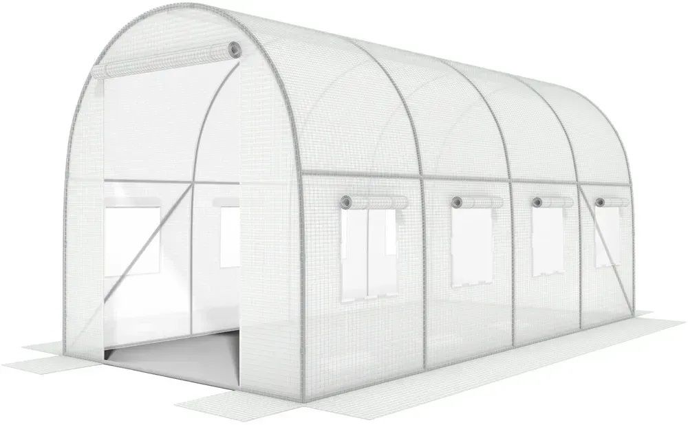 ЗНИЖКИ Садова теплиця парник 10 м² (4×2,5×2 м) оцинкована з UV прозора