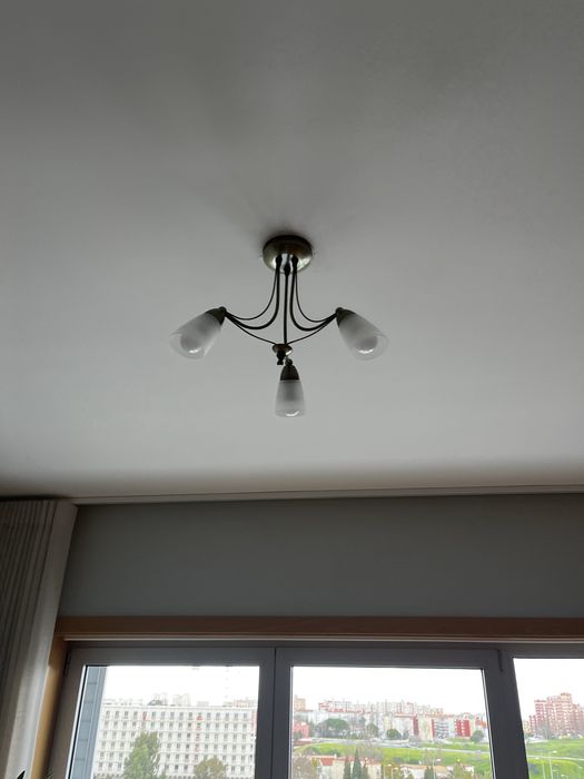 Candeeiro de tecto de sala com 5 e 3 lampadas incluidas