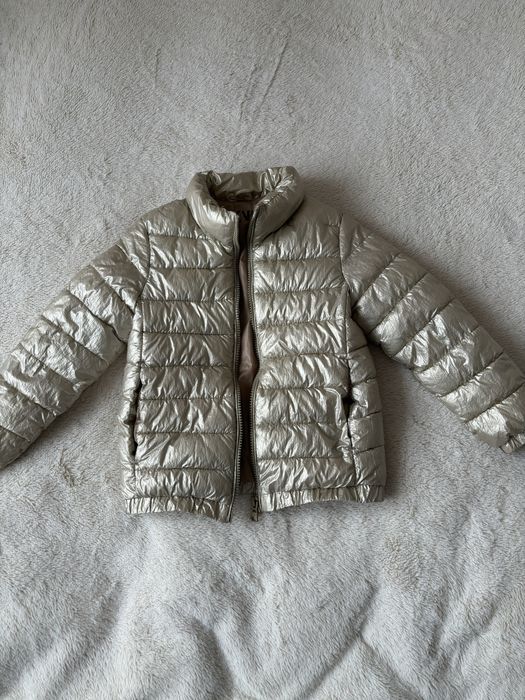 116 Zara kurtka pikowana metaliczna złota