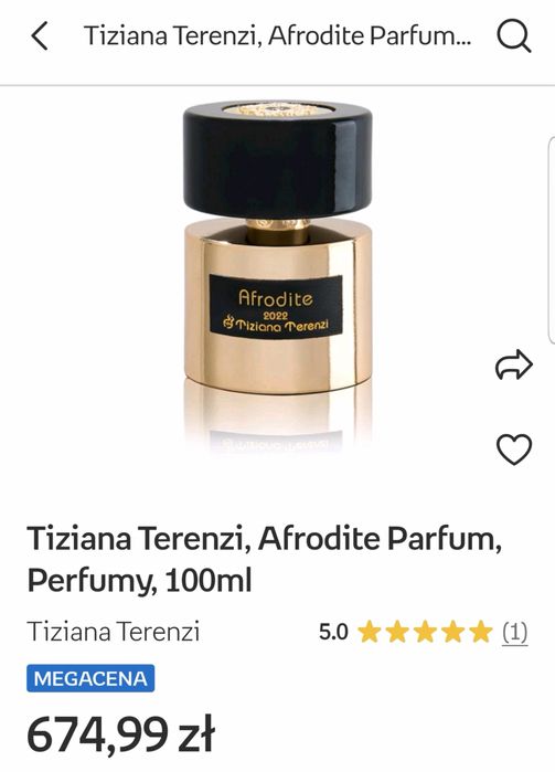 Ekstrakt perfum Tiziana Terenzi Afrodite