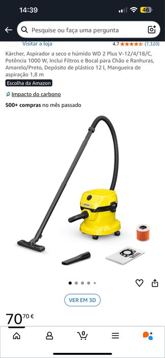Aspirador a seco e humido Karcher