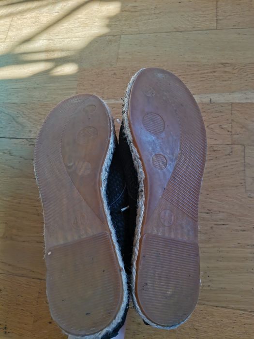 Wygodne espadryle czarne 40