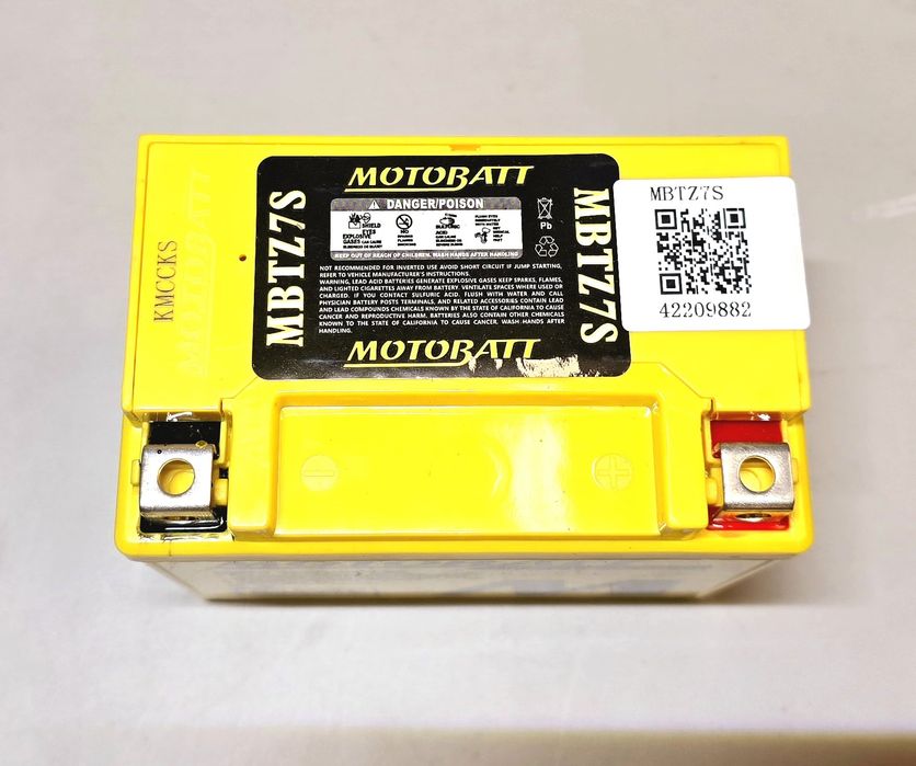 Akumulator motocyklowy AGM MOTOBATT 12V 6,5Ah MBTZ7S ytz7s-bs