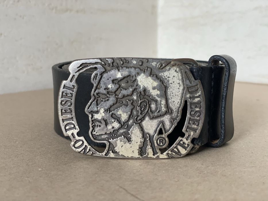 Винтажный ремень Diesel Mohawk, натуральная кожа, 100 см