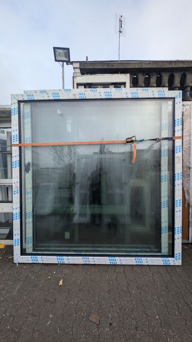 KR HAUS okno witryna FIX 3 szyby nowe antracyt nieotwierane POZNAŃ