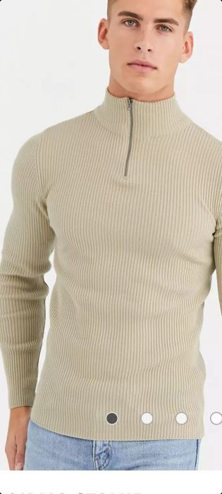 Asos r S golf zamek nowy sweter swetr męski