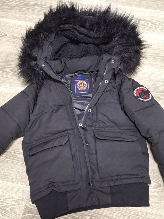 Продам оригинальную куртку-бомбер Superdry Everest Explorer Expedition в красивом глубоком черном цвете