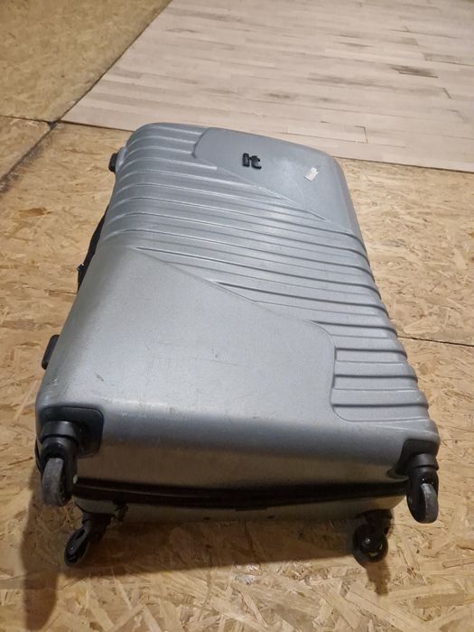 Walizka podróżna duża srebrny