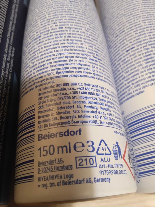 Nivea deo 150ml edycja limitowana 8 szt.