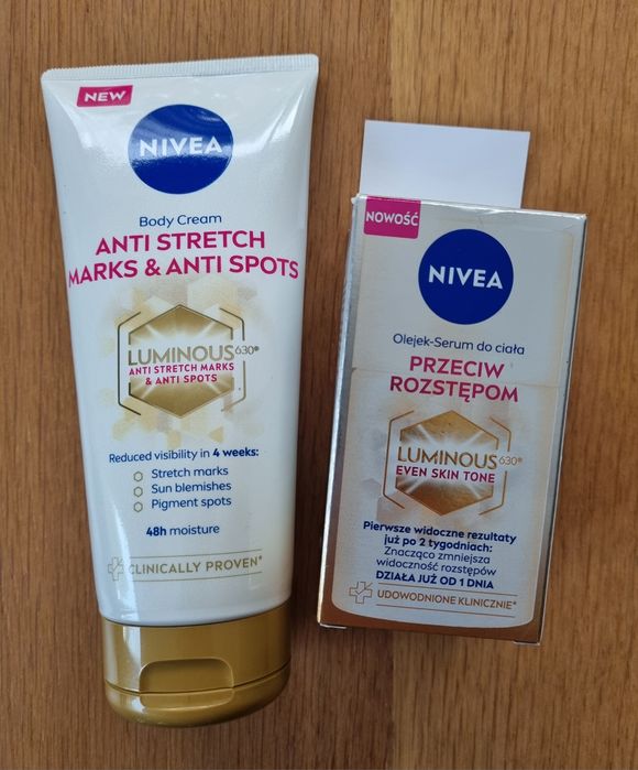 NIVEA zestaw przeciw rozstępom i przebarwieniom olejek i krem do ciała
