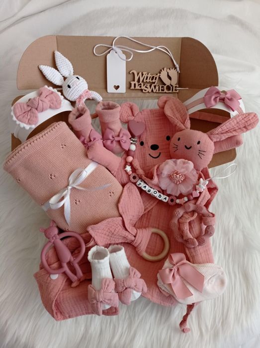 Zestaw prezentowy dla niemowlaka prezent babyshower narodziny chrzest