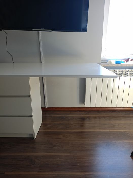 Biurko rogowe Ikea biale 160x170