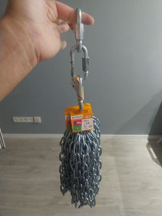 4x Stalowy łańcuch ocynkowany