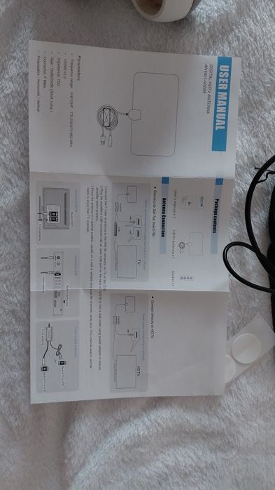 Antena TV DVB-T2 HDTV wewnętrzna z wzmacniaczem USB