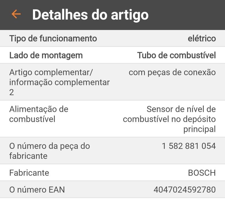 Nova! Bomba de combustível Bosch para Mercedes e Smarts