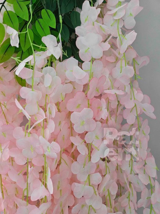 Wisteria różowa glicynia sztuczna girlanda dekoracja 12 sztuk