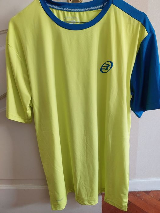 T-shirt Padel M Bullpadell Amarela / Azul - Nova