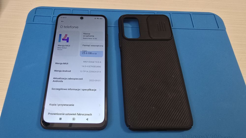 Redmi Note 10 5G – 4/64 GB, stan bardzo dobry, z etui – bez ładowarki