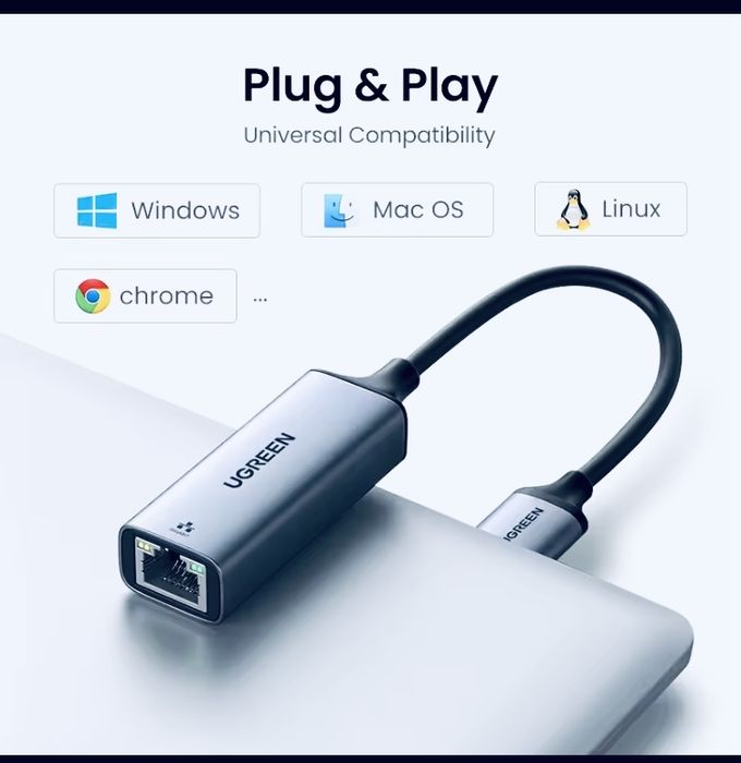 Ethernet 2,5Gb usb-c rj45 lan адаптер сетевая карта