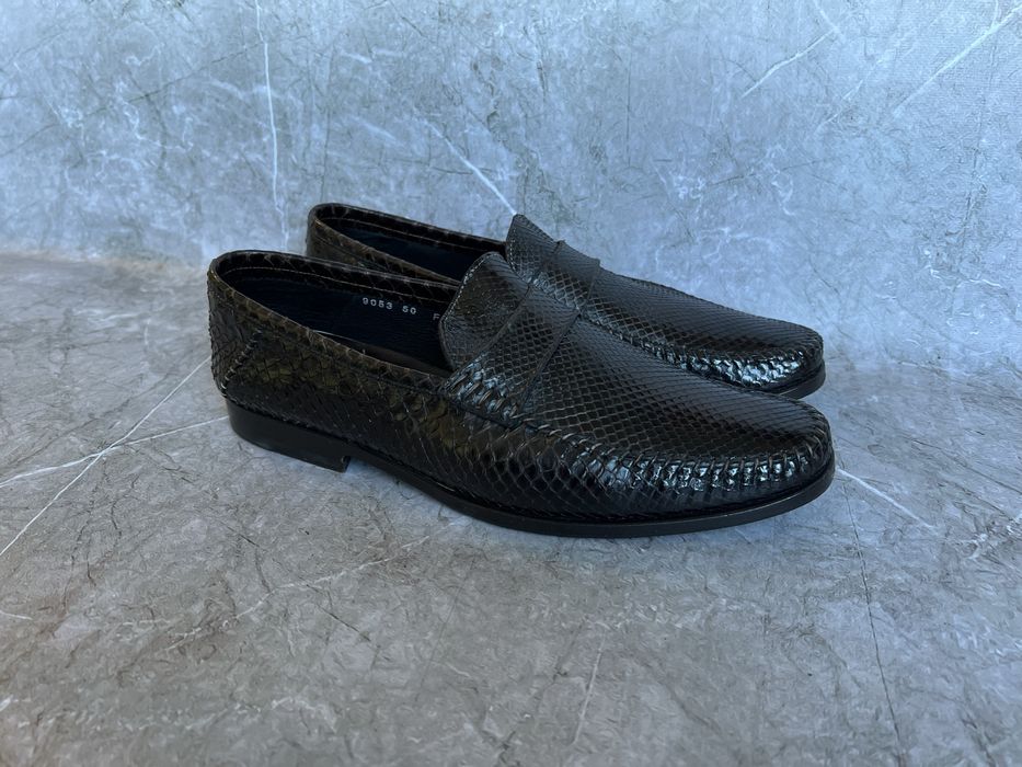 Santoni туфли мужские кожа питона 41.5