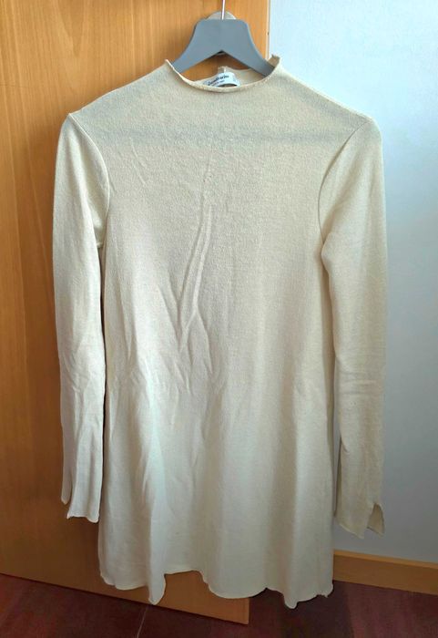 Stradivarius | Vestido creme, tamanho S