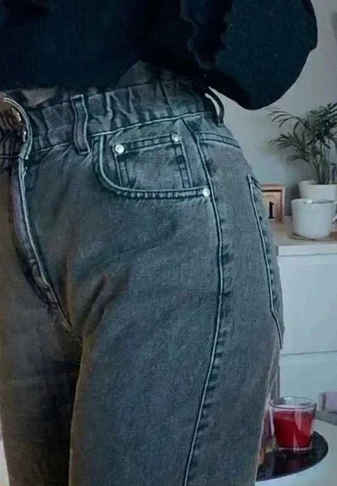 Pull & Bear, jeansy z wysokim stanem r. 32