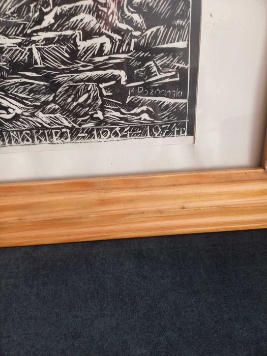 Marian Poznański praca z MŁYNEM NAD LUTYNIĄ , czy to piórko ? nie wiem