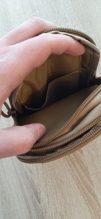 Szaszetka męska nerka kolor khaki