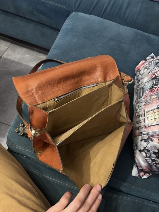 Torebka męska skórzana orginalna Wloska