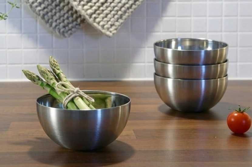 Набір металевих мисок IKEA BLANDA BLANK (12 см), 4 шт