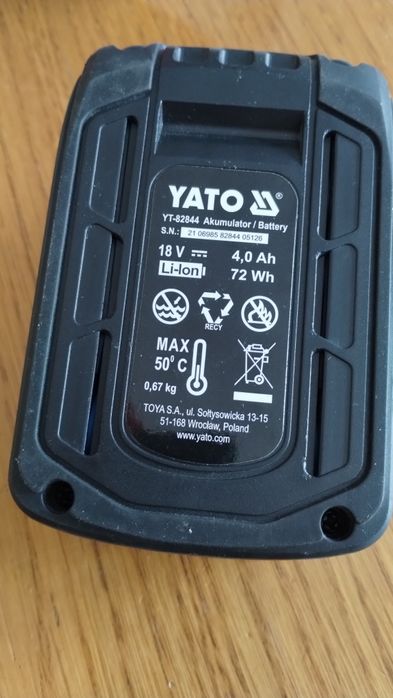 Bateria YATO 4AH 18V li-Ion YT-82844