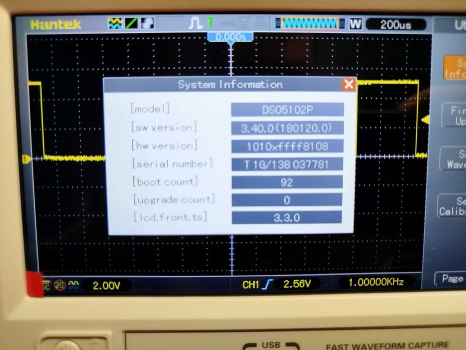 Osciloscópio digital Hantek DSO5102P 100Mhz 1GSa/s