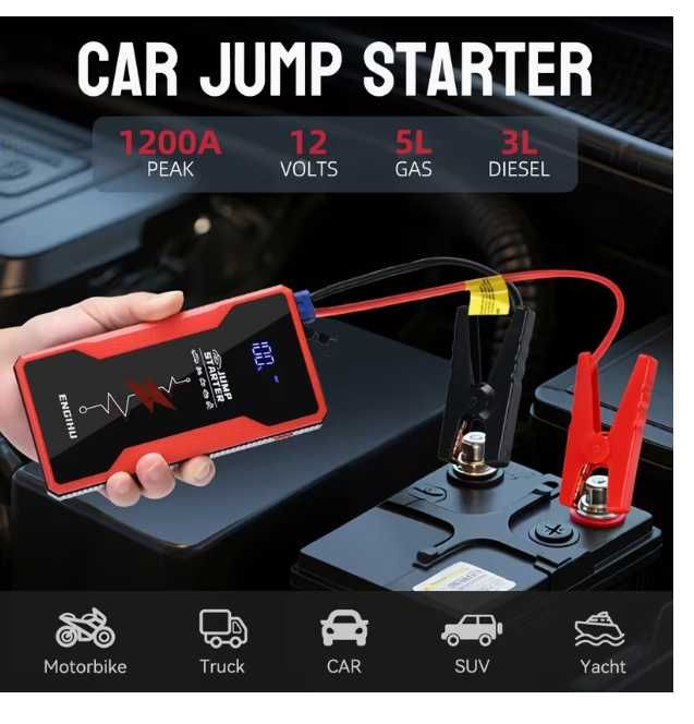 ENGIHU Jump Starter 12 000 mAh | 1200A | 12V | Пуско-зарядний пристрій