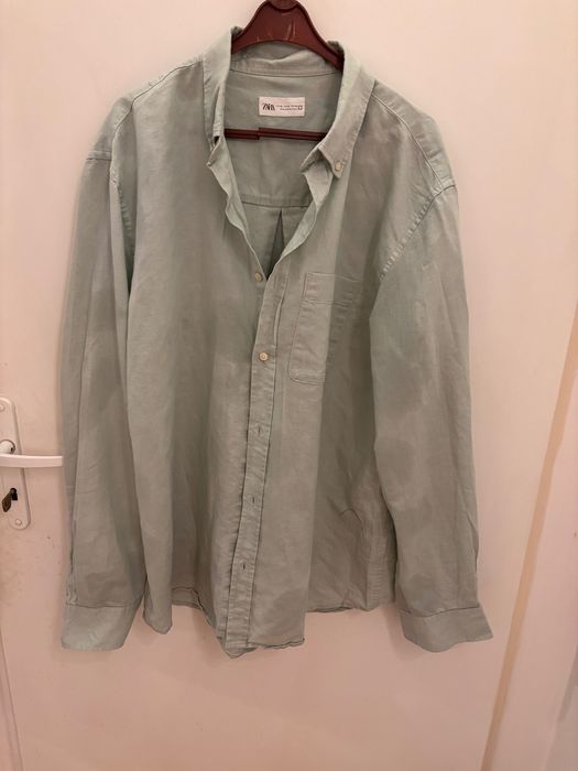 Koszula lniana Zara XL