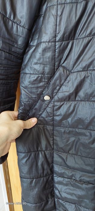 Długa, cienka kurtka pikowana