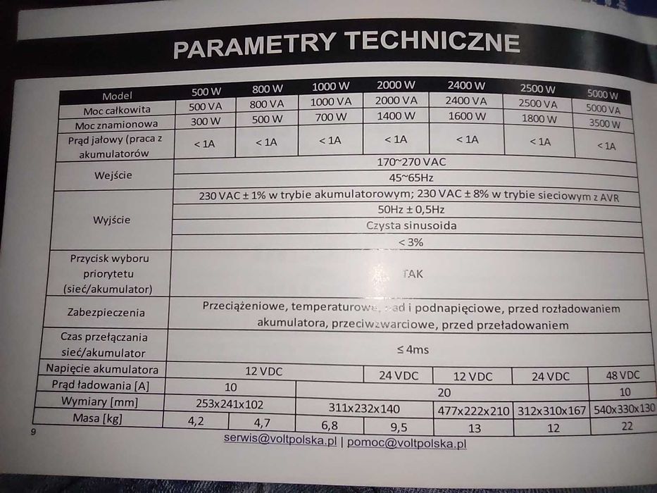 ИБП, безперебойник, инвертор, Volt polska 2500w, 24 В. балансир.