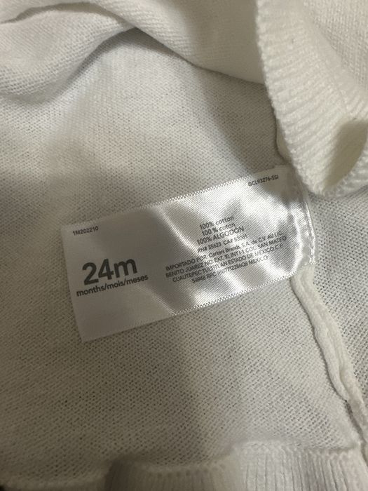 Болеро кофточка carter’s 24 m біла